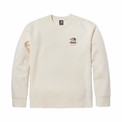 TNF Crewneck Logo Print Sweatshirt Unisex Off-White NF0A83OZ-N3N