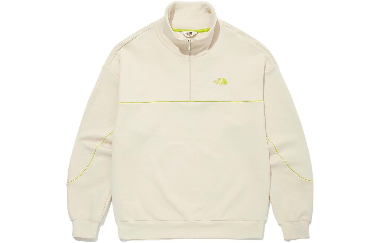 TNF Crewneck Sweatshirt Beige with Solid Logo Print NM5ML56K