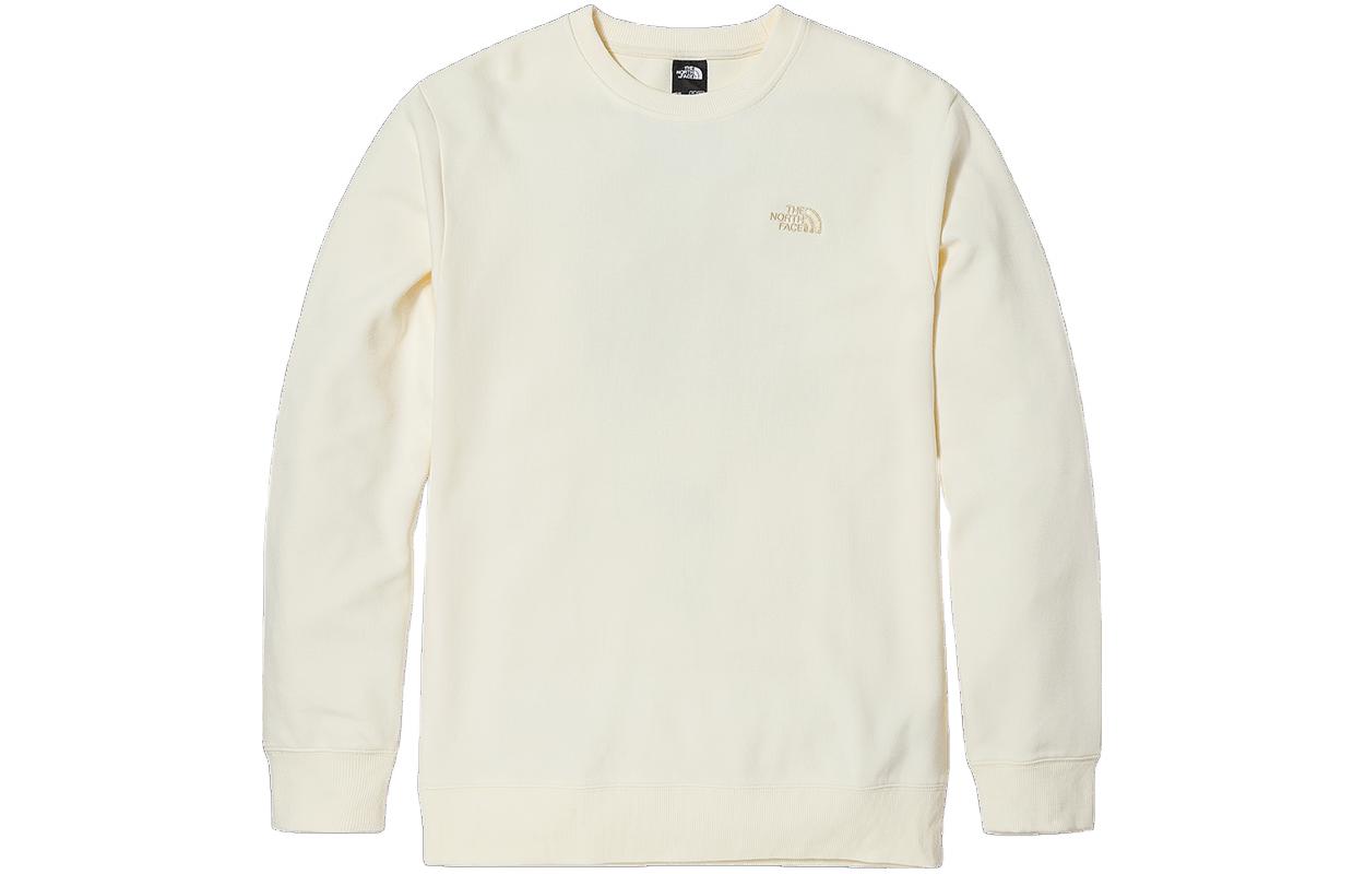 TNF Crewneck Sweatshirt Off-White with Logo Print NF0A7QV3-N3N