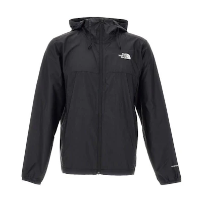 TNF Cyclone Solid Color Hooded Windbreaker Jacket Black NF0A82R9-JK3