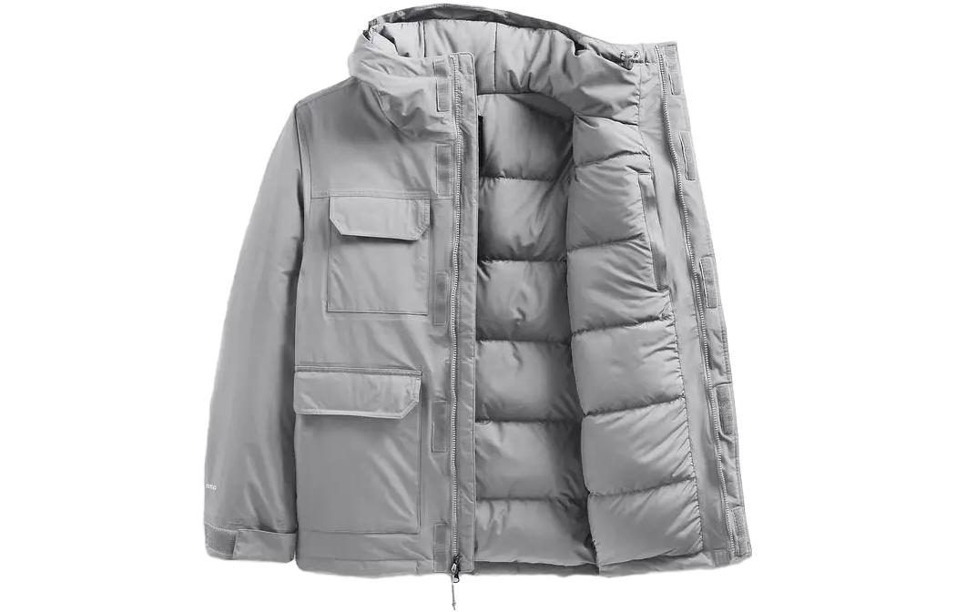TNF Cypress 550 Fill Power Hooded Down Jacket Grey Mens NF0A5GJX-A91