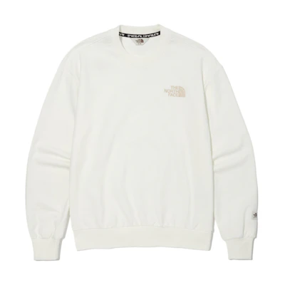 TNF Daily Logo Crewneck Sweatshirt Unisex White Long Sleeve Casual Wear NM5MN03L