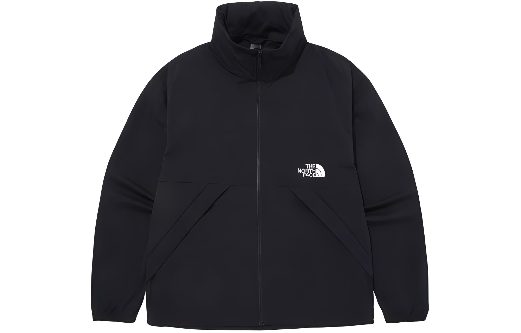TNF Day Tech Jacket Black Logo Zip-Up Utility Jacket NJ3LQ02A