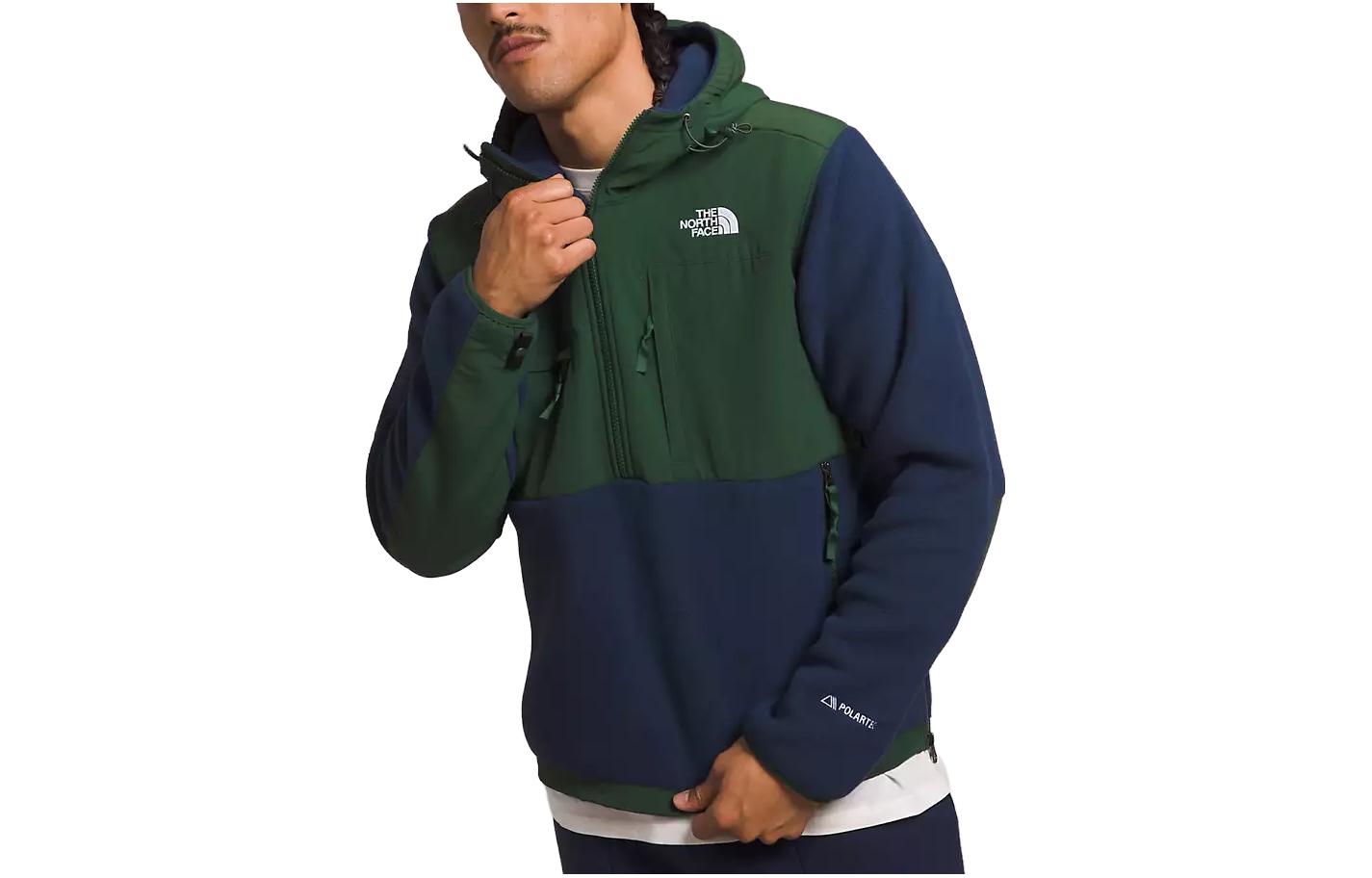 The North Face Denali Anorak Logo Hoodie Pullover Navy Blue Sweatshirt NF0A7UR3-OBH