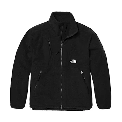 TNF Denali FW22 Black Fleece Logo Zip Collar Jacket NF0A7URI-JK3