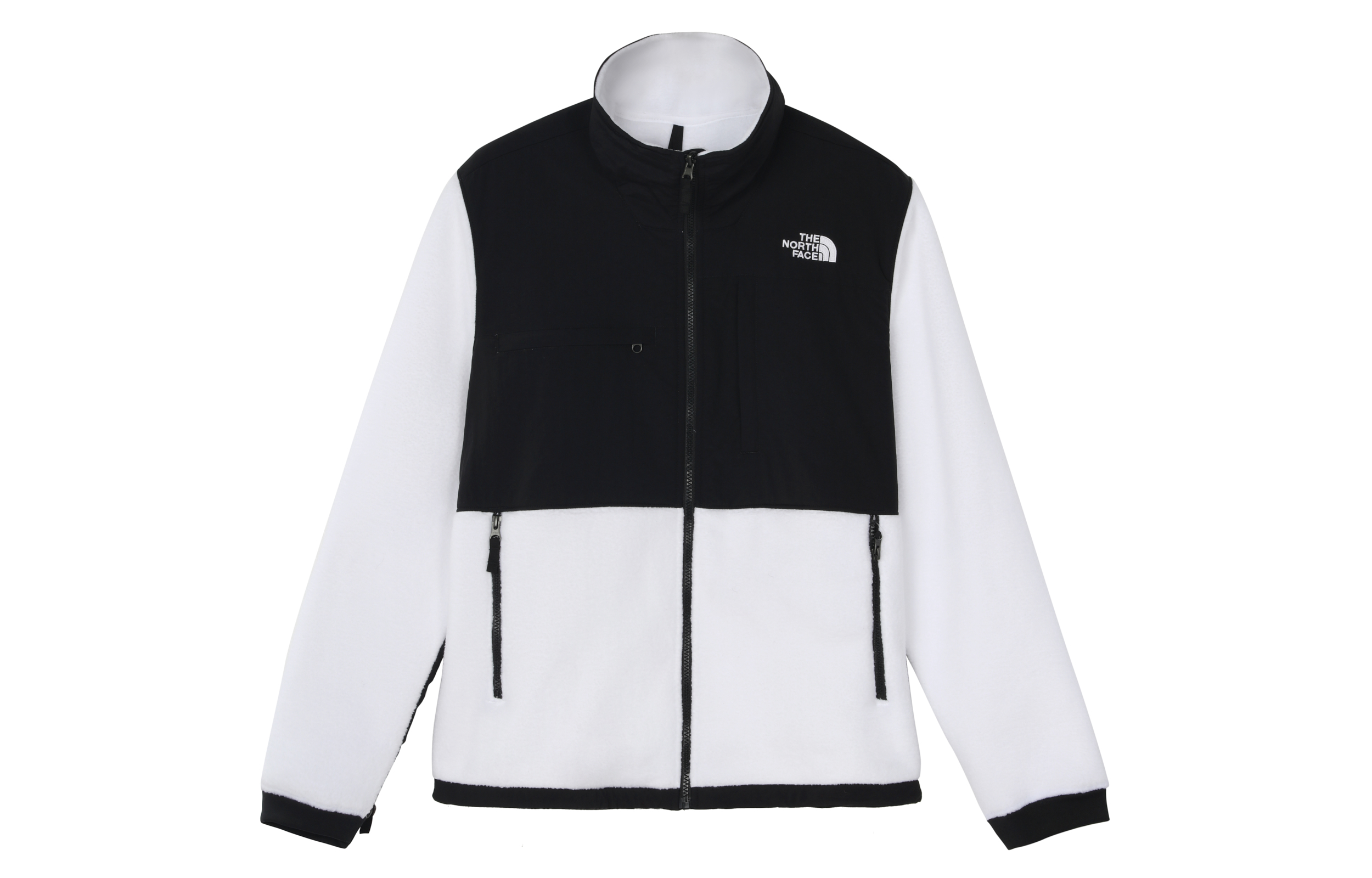 TNF Denali Retro Embroidered Logo Fleece Jacket White Style NF0A3XAU-FN4