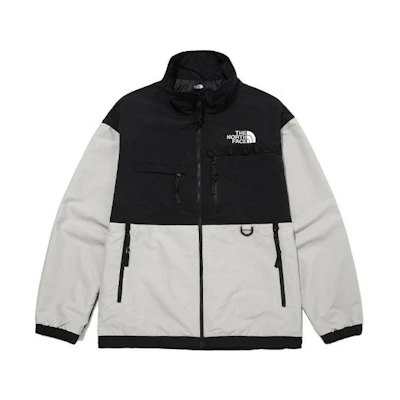 TNF Denali Wind Colorblock Logo Jacket - White Sand NJ3BM54C