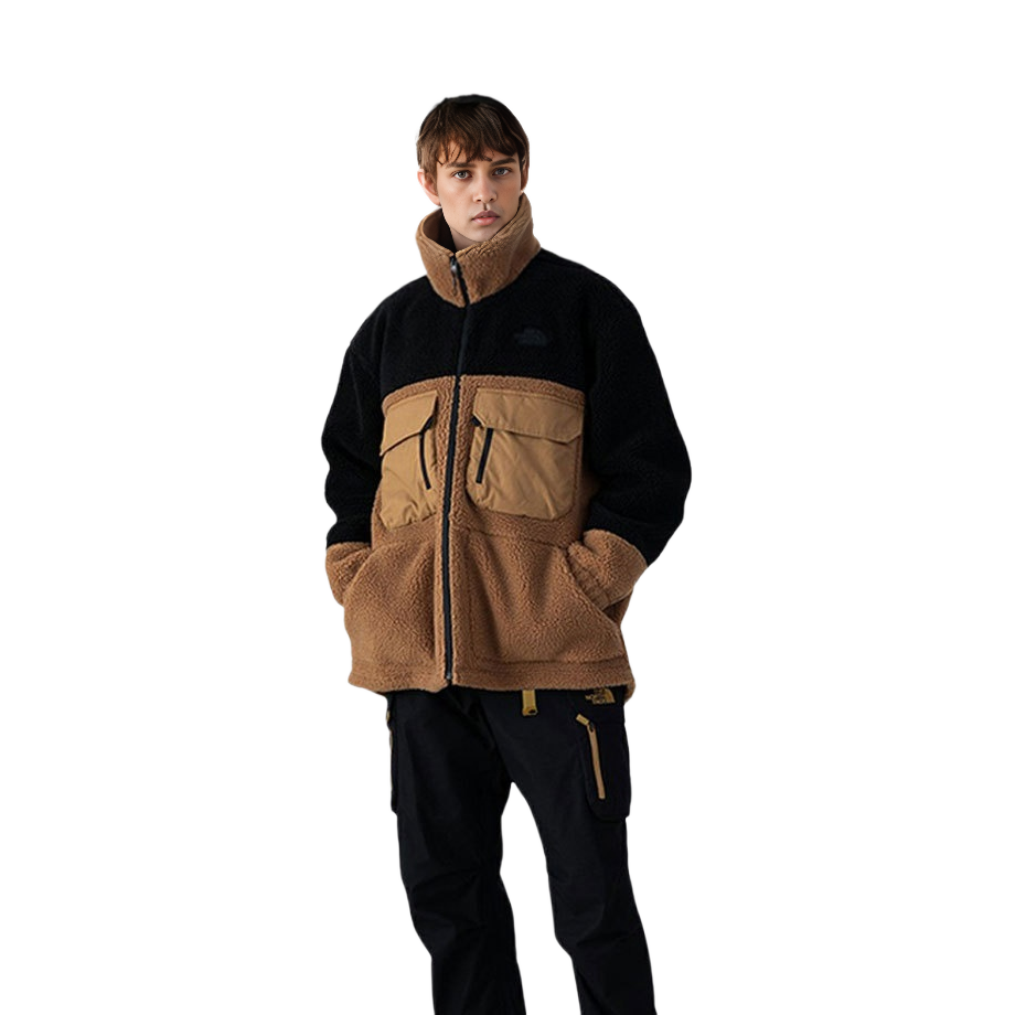 TNF Designer Series Brown Fleece Windproof Multi-Pocket Jacket Unisex NF0A5JUX-173 圖 4