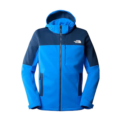 TNF Diablo Blue Colorblock Logo Softshell Hooded Jacket NF0A7ZFS-OFX