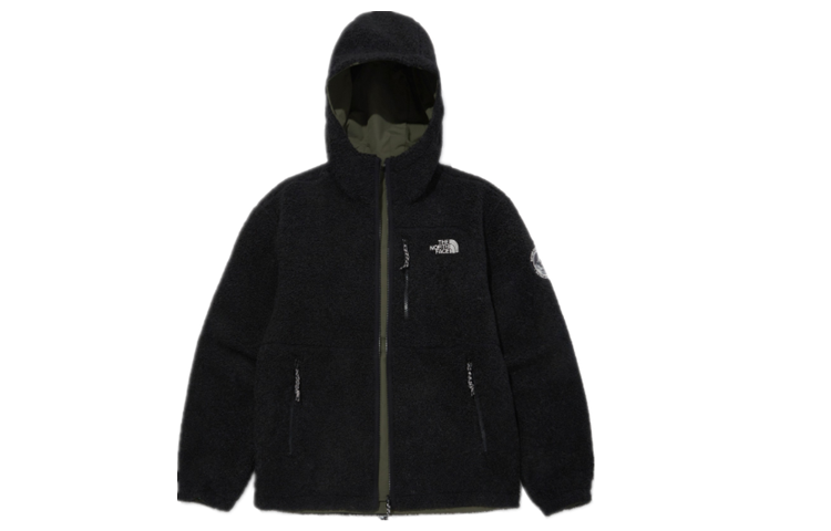 TNF Dixie Reversible Fleece Hoodie Black Jacket NJ4FM70B