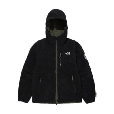 TNF Dixie Reversible Fleece Hoodie Black Jacket NJ4FM70B