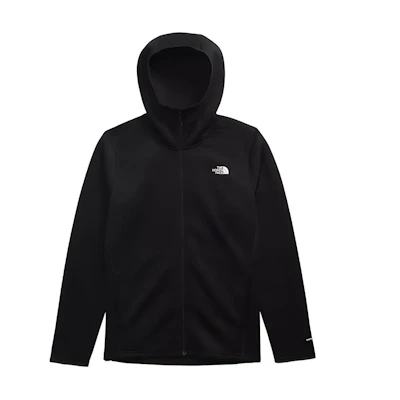 TNF DotKnit Full-Zip Hoodie Black Logo Print Thermal Jacket NF0A89VF-JK3