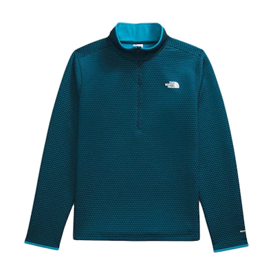 TNF DotKnit Thermal ¼-Zip Pullover Sweatshirt Green - NF0A88U6-1NO