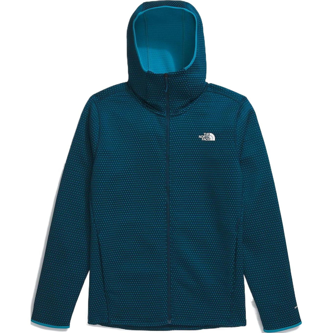 TNF DotKnit Thermal Full-Zip Hoodie Blue Logo Sweatshirt NF0A89VF-1NO