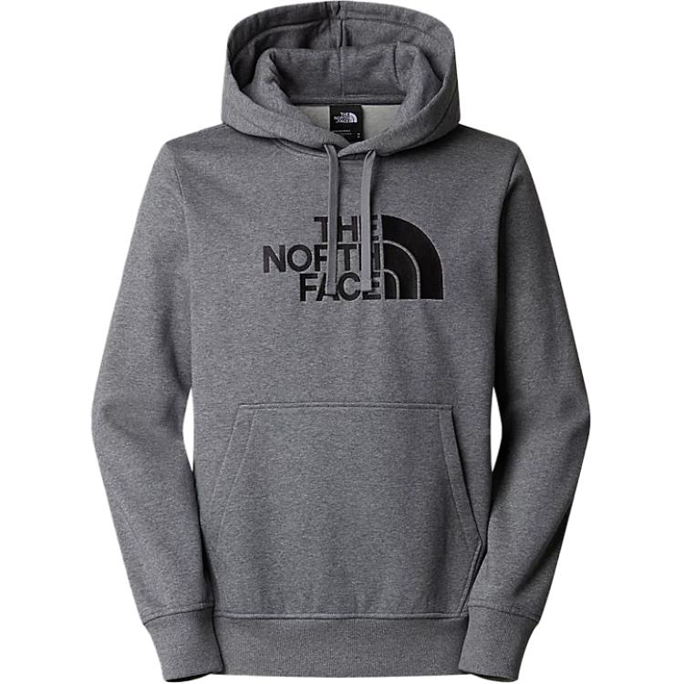 TNF Drew Peak Hoodie Grey - Pullover with Logo Design NF0A89EM-DYY