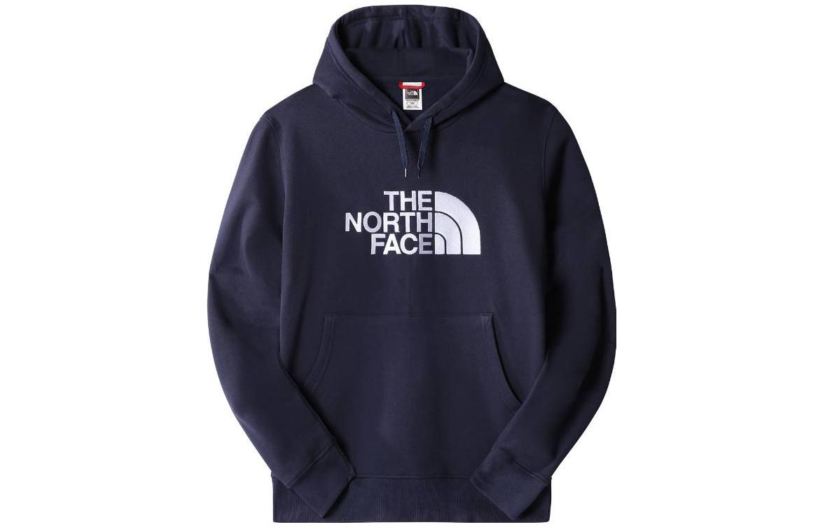 TNF Drew Peak Hoodie Navy Blue Letter Printed Pullover NF00AHJY-8K2
