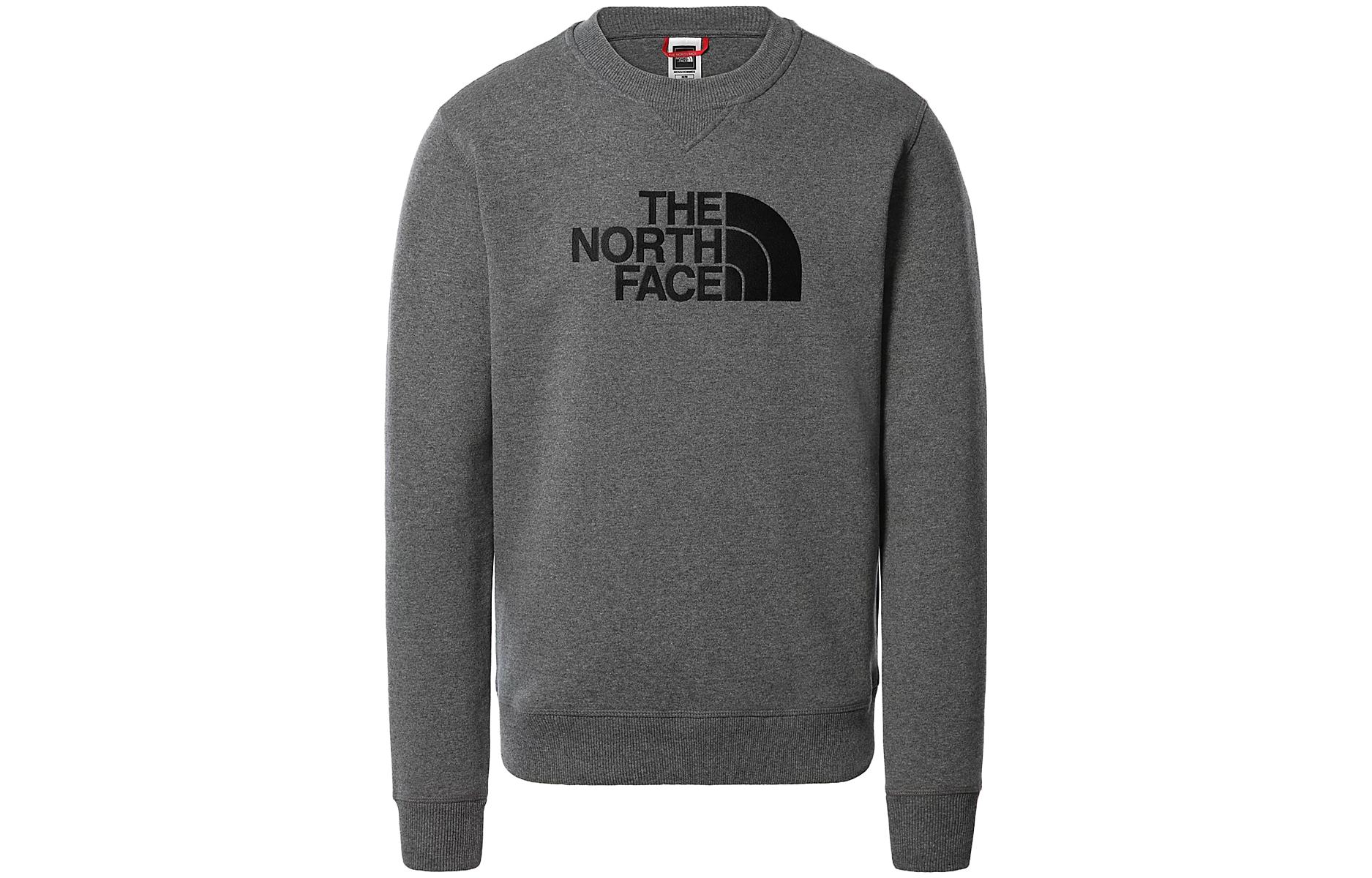 TNF Drew Peak Logo Crewneck Sweatshirt Grey NF0A4SVR-GVD