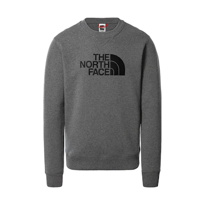 TNF Drew Peak Logo Crewneck Sweatshirt Grey NF0A4SVR-GVD