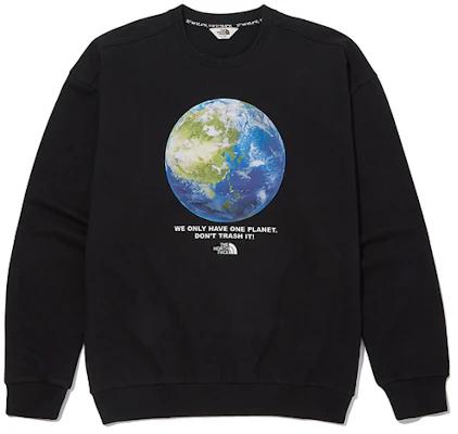 The North Face 地球印花圓領運動衫 男女款 黑色 NM5MM01J Order The North Face 地球印花圓領運動衫 男女款 黑色 NM5MM01J
