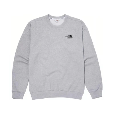 TNF Earth Print Logo Crewneck Sweatshirt Unisex Gray NM5MM01L