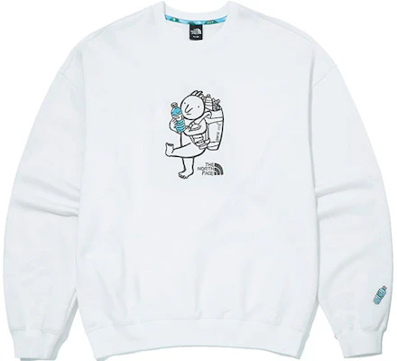 The North Face ECO Crewneck Sweatshirt White - Unisex Casual Loose Fit with Print NM5MM07D Order The North Face ECO Crewneck Sweatshirt White - Unisex Casual Loose Fit with Print NM5MM07D