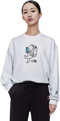 The North Face ECO Crewneck Sweatshirt White - Unisex Casual Loose Fit with Print NM5MM07D Purchase The North Face ECO Crewneck Sweatshirt White - Unisex Casual Loose Fit with Print NM5MM07D