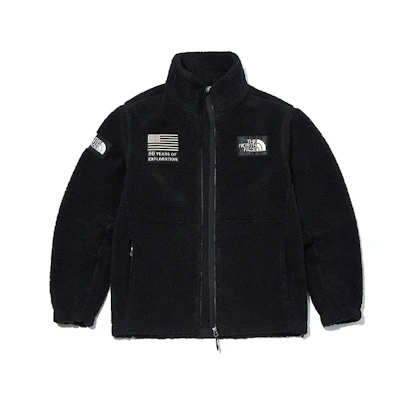 TNF Eco Fleece Stand Collar Jacket Black - Unisex Warm Outerwear NN4FL51F