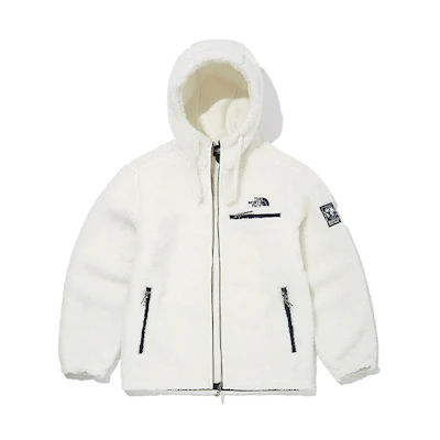 THE NORTH FACE Eco Fleece White Hooded Jacket Unisex Fall Edition NJ4FM07A
