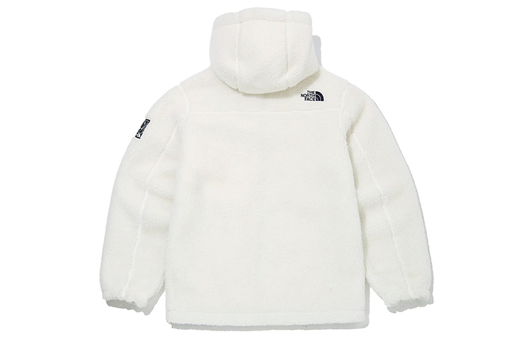 Lookbook THE NORTH FACE Eco Fleece Jaket Hoodie Putih Unisex Edisi Musim Luruh NJ4FM07A