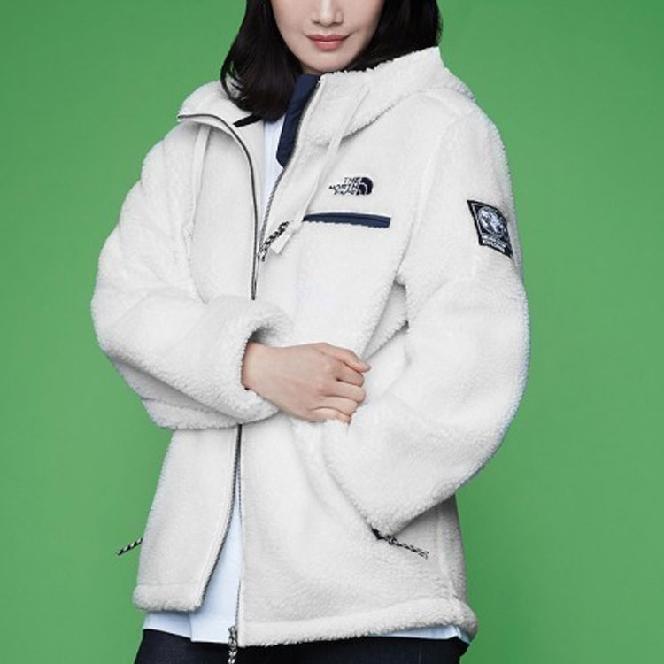 Purchase THE NORTH FACE Eco Fleece Jaket Hoodie Putih Unisex Edisi Musim Luruh NJ4FM07A