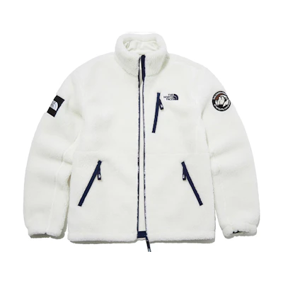 THE NORTH FACE Eco Material Fleece Jacket White Unisex Warm Outerwear NJ4FL55J