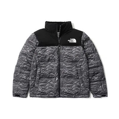 TNF ECO Origami Print Puffer Jacket Unisex Black NJ1DM67J