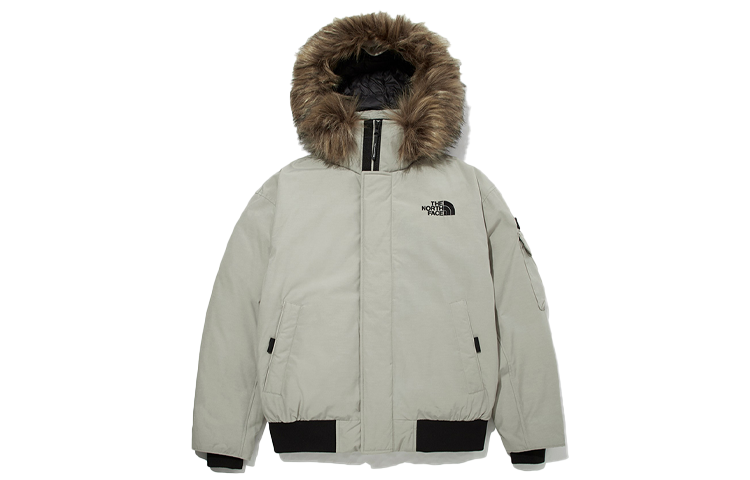 THE NORTH FACE Eco Polar Air Waterproof Hooded Down Jacket Beige Unisex Winter NJ1DM68E