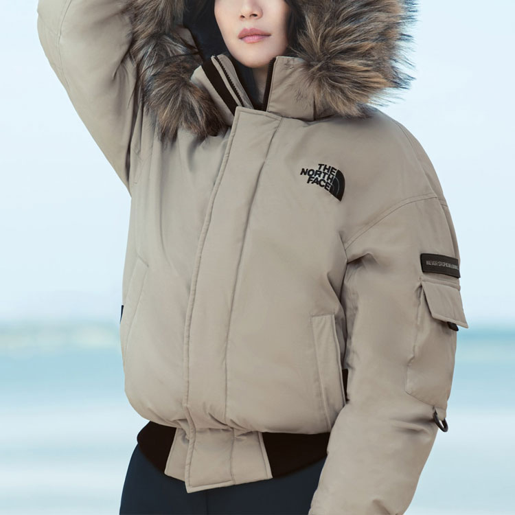 THE NORTH FACE Eco Polar Air Waterproof Hooded Down Jacket Beige Unisex Winter NJ1DM68E 圖 5