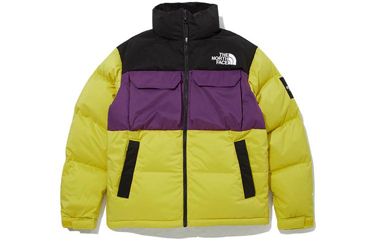 The North Face Eco Utility Down Jacket Unisex Yellow Purple Multi-Pocket Warm Coat NJ1DM54L