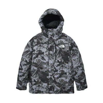 TNF Embroidered Logo All-Over Print Zip Hoodie Jacket Unisex Black NJ1DN78B