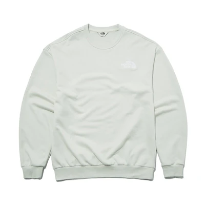 TNF Embroidered Logo Crewneck Sweatshirt Milk White Unisex NM5ML51J