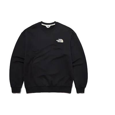 TNF Embroidered Logo Crewneck Sweatshirt Black Unisex NM5ML51L