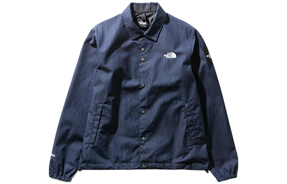TNF Embroidered Logo Denim Coach Jacket Deep Blue NP12042ID