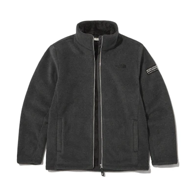 TNF Embroidered Logo Fleece Zip Jacket in Solid Color NJ4FN53K