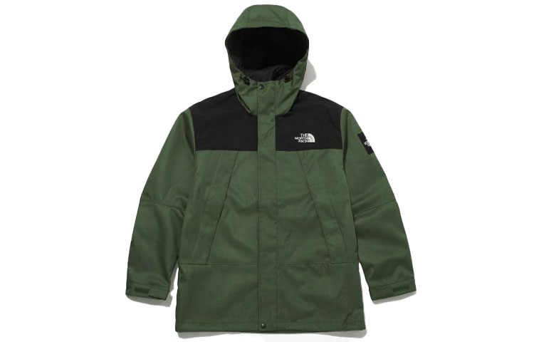 TNF Embroidered Logo Green Waterproof Windproof Jacket for Men NI4HM52J