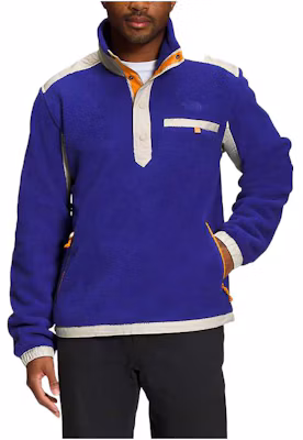 The North Face Embroidered Logo Half Snap Retro Track Jacket - Blue NF0A7ZWY-C0F Buy The North Face Embroidered Logo Half Snap Retro Track Jacket - Blue NF0A7ZWY-C0F