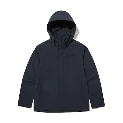 TNF Embroidered Logo Hooded Softshell Jacket Navy - Unisex Outdoor Wear NJ2HP00B