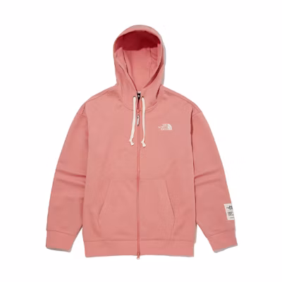 TNF Embroidered Logo Hoodie Jacket Pink Unisex Couple Style NJ5JM02D