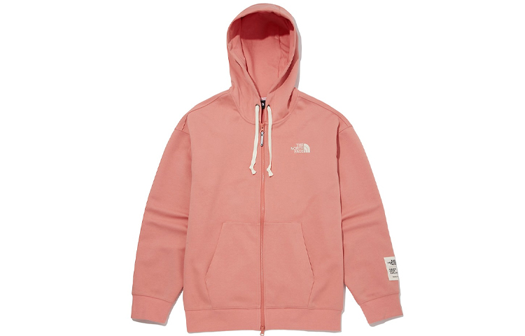 TNF Embroidered Logo Hoodie Jacket Pink Unisex Couple Style NJ5JM02D 圖 2