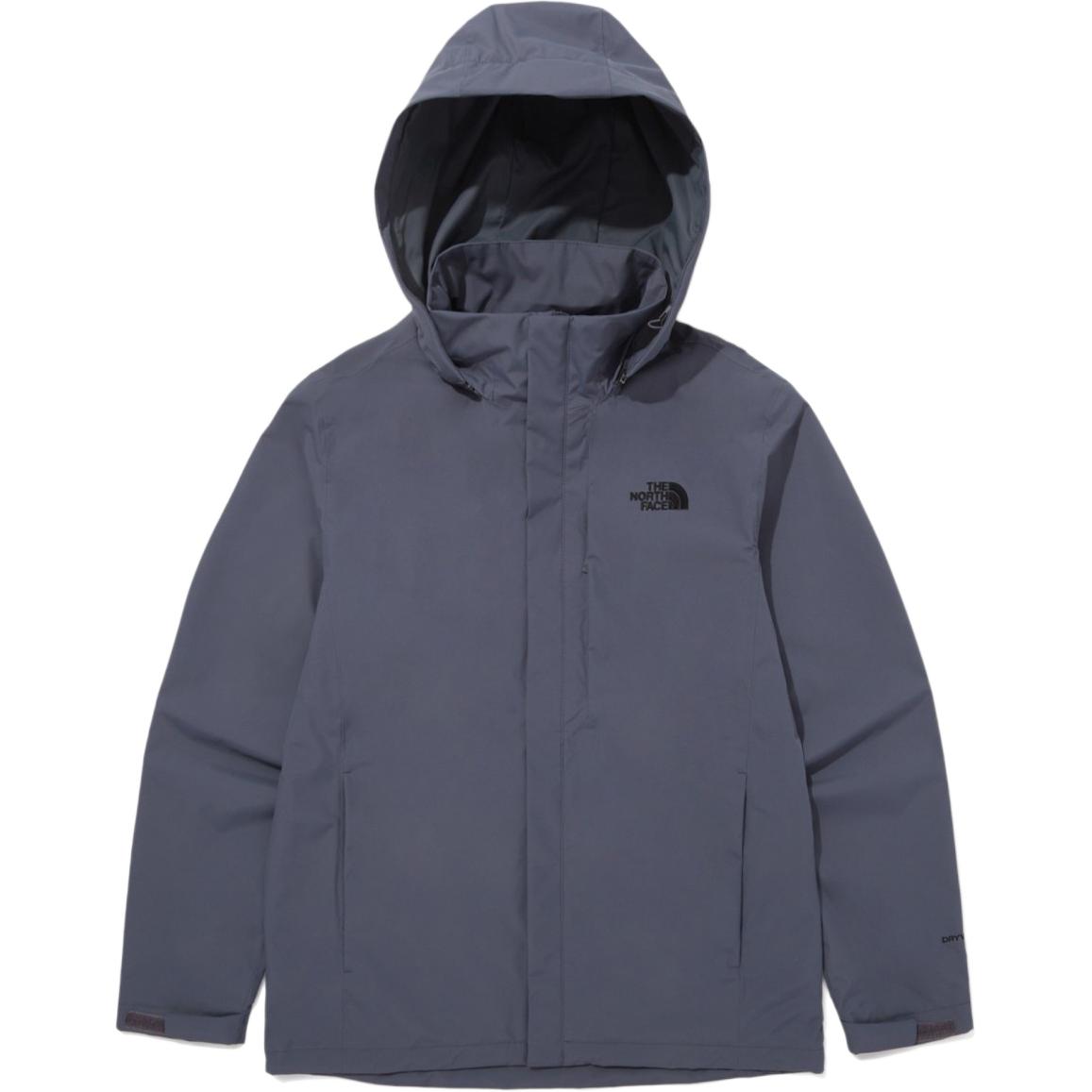 TNF Embroidered Logo Loose Fit Zip Hoodie Jacket Men’s Ash Grey NJ2HQ52C