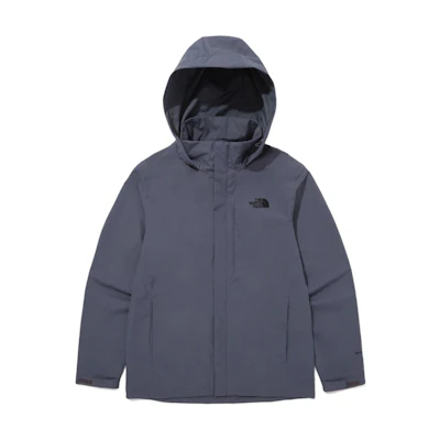 TNF Embroidered Logo Loose Fit Zip Hoodie Jacket Men’s Ash Grey NJ2HQ52C