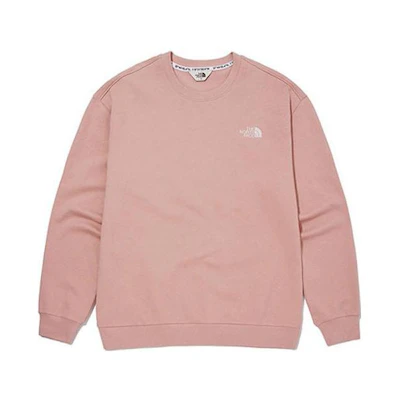 TNF Embroidered Logo Pink Crewneck Sweatshirt Unisex NM5MM03L
