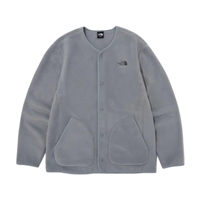 TNF Embroidered Logo Snap-Button Jacket Gray Long Sleeve NJ5JQ63C
