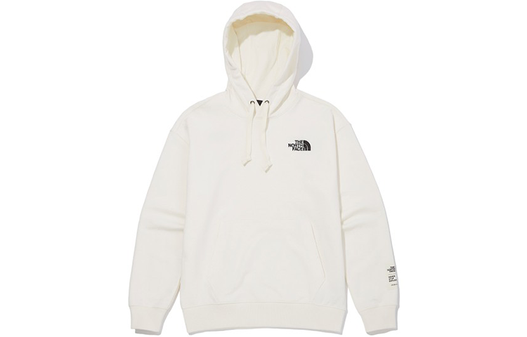 TNF Embroidered Logo Sweatshirt Unisex Cream Color NM5PM01A